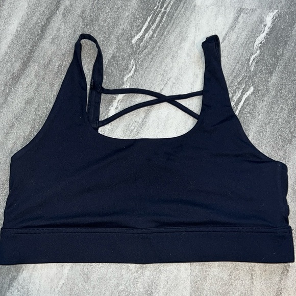 Fearless Sports Bra MT SCULPT Navy blue & black XL criss cross back Maven Thread - Picture 1 of 7